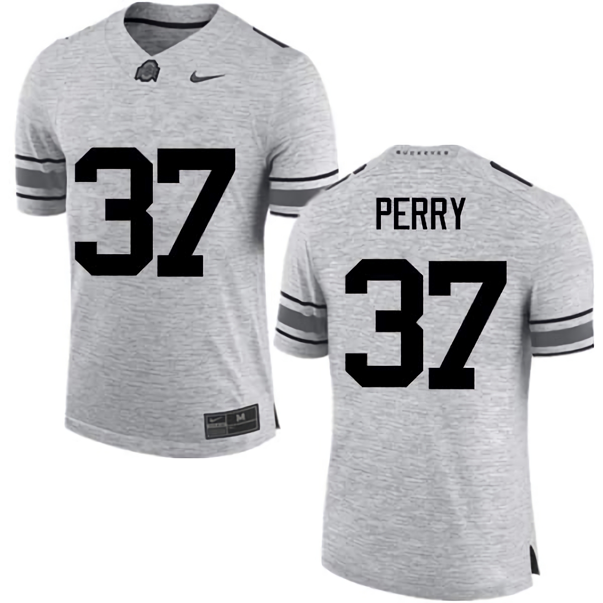 Joshua Perry Ohio State Buckeyes Men's NCAA #37 Nike Gray College Stitched Football Jersey KNZ7756TS